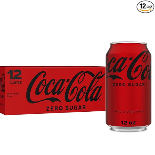 Coke Zero Sugar Cola Soda, 12 oz, 12 Pack (Package May Vary)