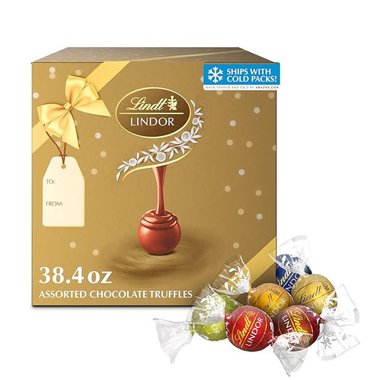 LINDOR Assorted Truffles 90 Count Gift Box